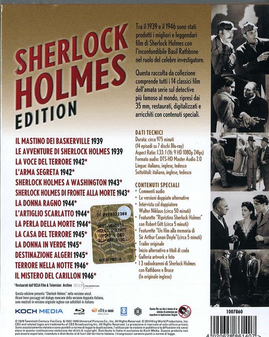 Sherlock Holmes Edition (7 Blu-ray) di Sidney Lanfield,Roy William Neill,John Rawlins,Alfred L. Werker - 2