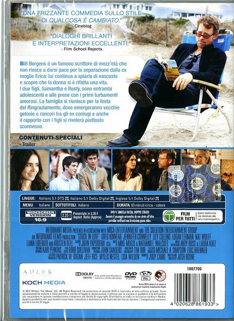 Stuck in Love di Josh Boone - DVD - 2