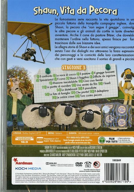 Shaun the Sheep. Stagione 3 di Jay Grace,Lee Wilton - DVD - 2