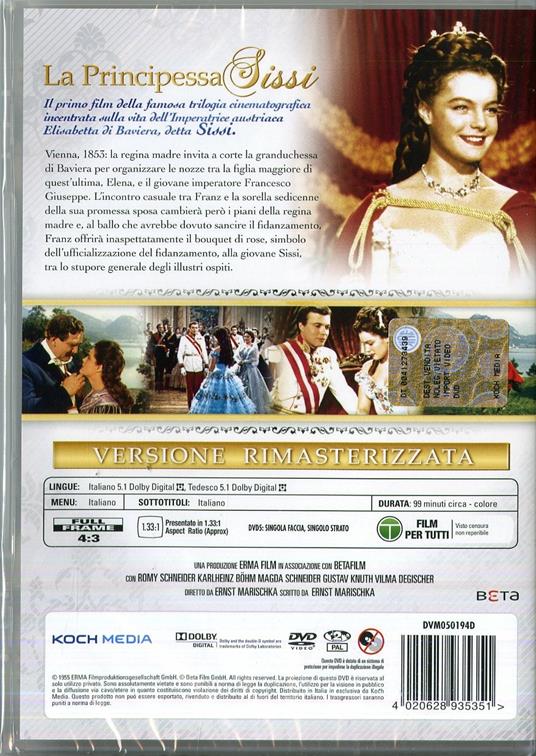 La principessa Sissi di Ernst Marischka - DVD - 2