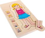 Puzzle a strati in legno Anatomia, 29 x 16 x 2 cm