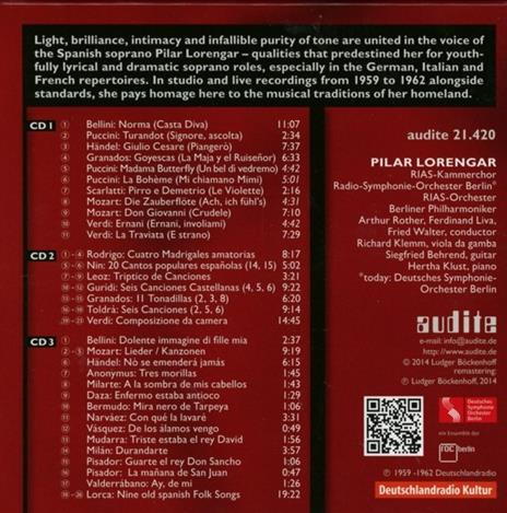 Pilar Lorengar - CD Audio di Pilar Lorengar - 2