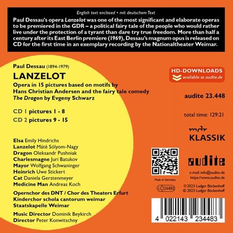 Lanzelot - CD Audio di Paul Dessau - 2