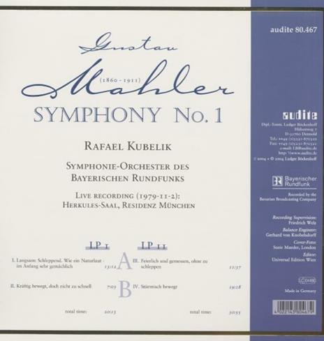 Sinfonia n.1 - Vinile LP di Gustav Mahler - 2
