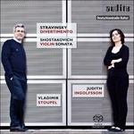 Divertimento / Sonata per violino op.134 - SuperAudio CD ibrido di Dmitri Shostakovich,Igor Stravinsky