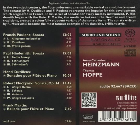Musica per flauto e pianoforte - SuperAudio CD ibrido di Anne-Catherine Heinzmann - 2