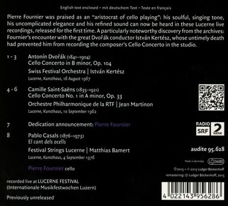 Concerti per violoncello - CD Audio di Antonin Dvorak,Camille Saint-Saëns,Pierre Fournier - 2