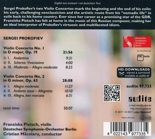 Concerti per violino n.1, n.2 - CD Audio di Sergei Prokofiev,Franziska Pietsch - 2