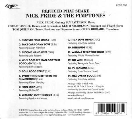 Rejuiced Phat Shake - CD Audio di Nick Pride & the Pimptones - 2