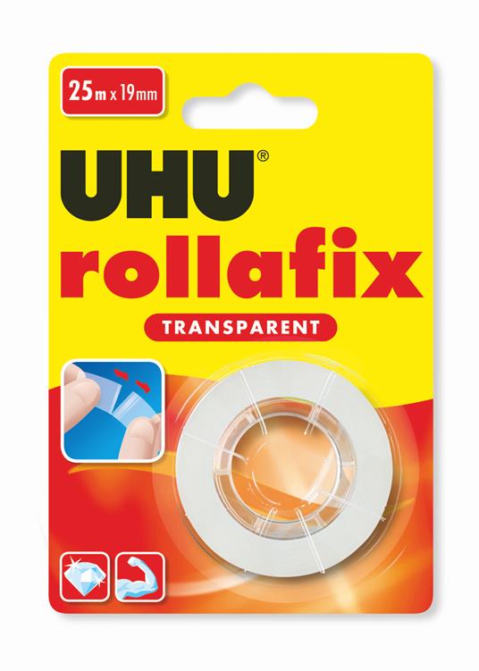 Rollafix nastro adesivo trasparente ricarica 25mt - 2