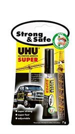 UHU forte e sicura Inodore Super Glue regolabile Super forte e veloce in Tube 7g Rif. 39710