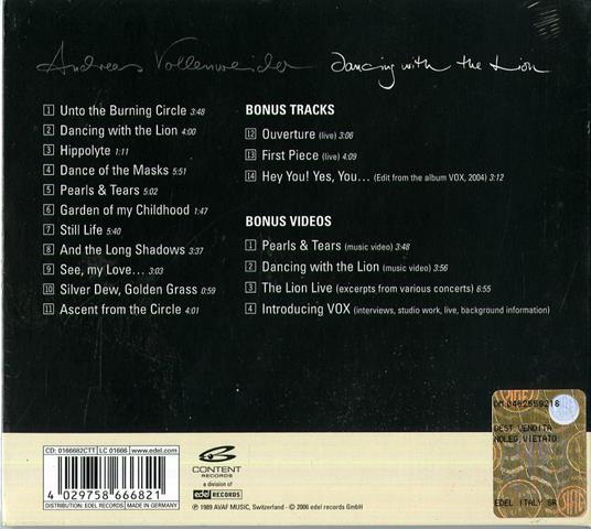 Dancing with the Lion - CD Audio di Andreas Vollenweider - 2