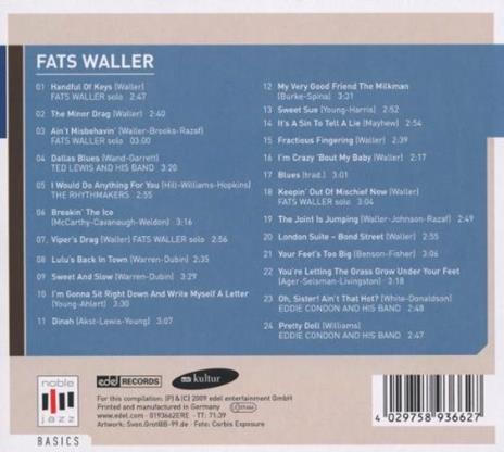Keepin' Out of Mischief Now - CD Audio di Fats Waller - 2