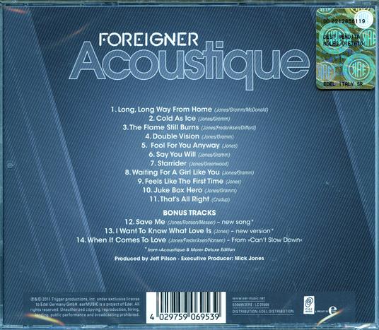 Acoustique - CD Audio di Foreigner - 2