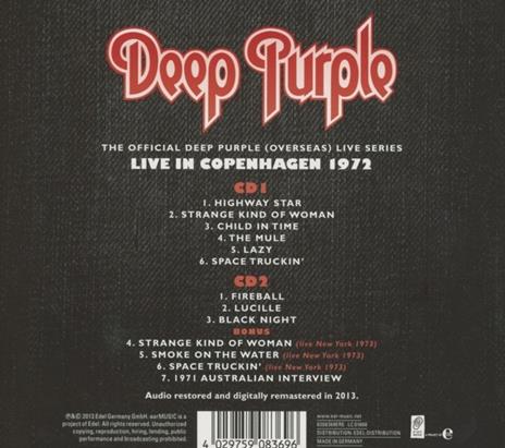 Copenaghen 1972 - CD Audio di Deep Purple - 2