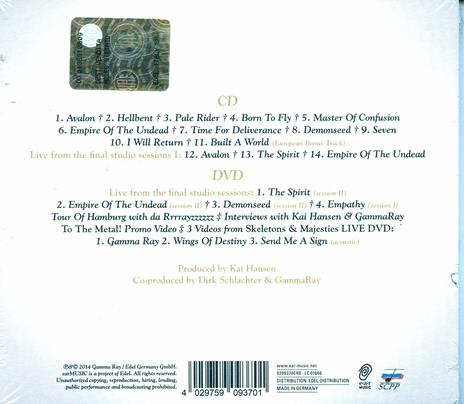 Empire of the Undead - CD Audio + DVD di Gamma Ray - 2