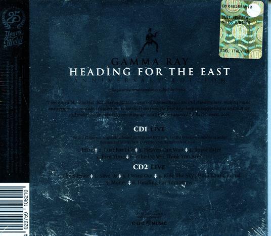 Heading for the East (Anniversary Edition) - CD Audio di Gamma Ray - 2