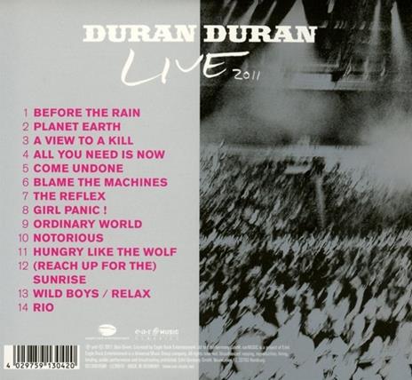 A Diamond In The Mind Live 2011 - CD Audio di Duran Duran - 2