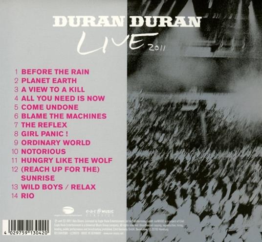 A Diamond In The Mind Live 2011 - CD Audio di Duran Duran - 2