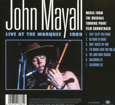 Live at the Marquee 1969 (Limited Edition) - CD Audio di John Mayall - 2
