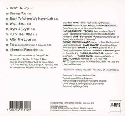 Liberated Fantasies - CD Audio di George Duke