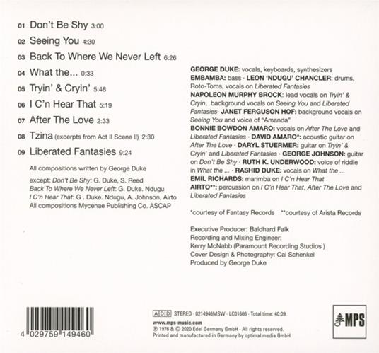 Liberated Fantasies - CD Audio di George Duke