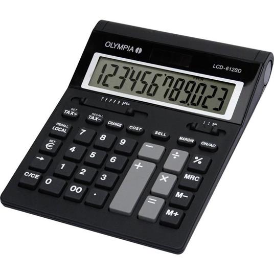 Olympia LCD 612 SD calcolatrice Scrivania Calcolatrice di base Nero