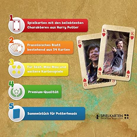 Number 1 Carte da gioco Harry Potter, articolo per i fan di Harry Potter, adatto a 6+ (versione in lingua italiana non garantita) - 3