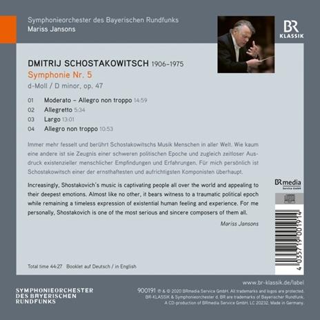 Sinfonia n.5 - CD Audio di Dmitri Shostakovich - 2