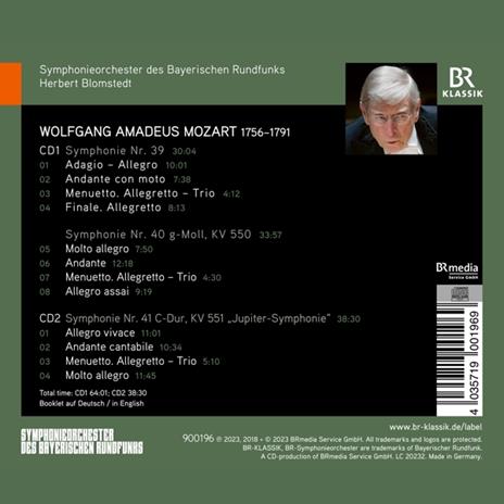Symphonies No.39, 40 & 41 - CD Audio di Wolfgang Amadeus Mozart,Herbert Blomstedt - 2