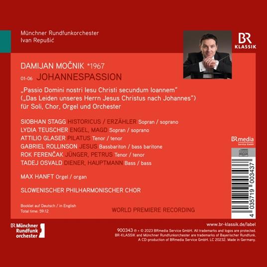 Damijan Mocnik. Pasijon Po Janezu (St. John Passion) - CD Audio di Siobhan - Lydia Teuscher - Munchner Rundfunkorchester Stagg - 2