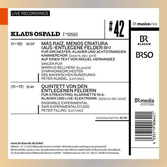 Mas Raiz Menos Criatura - CD Audio di Klaus Ospald - 2