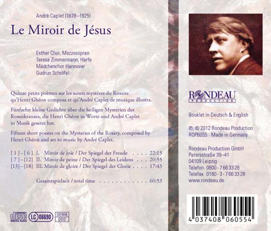 Le Miroir De Jésus - CD Audio di André Caplet - 2