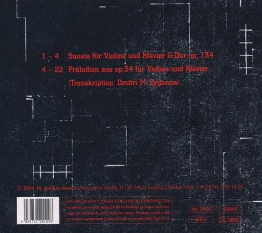 Musik Fur Violine Und Kla - CD Audio di Dmitri Shostakovich - 2