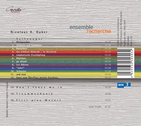 Nicolaus A. Huber - Seifenoper / Don'T F - CD Audio di Ensemble Recherche - 3