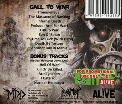 Call to War - CD Audio di Pessimist - 2