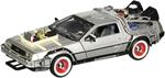 Welly- Back to The 3 Delorean Ritorno al Futuro III Modelino, 1:24, Colore Argento, 3276973