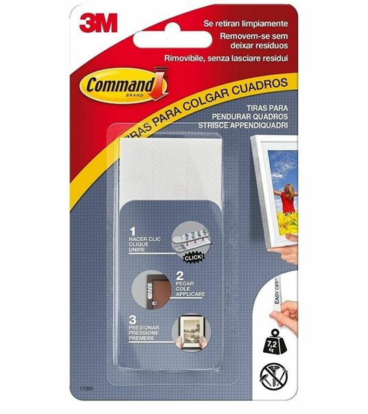 3M Post-it. Strisce Appendiquadri Size L. Colore Bianco