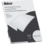 Ibico Basics Confezione da 100 Buste per Plastificazione a Caldo, Leggere, con Finitura Lucida, in Formato A4, 216 mm x 303 mm x 2 mm, Trasparente