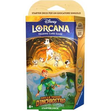 Disney Lorcana Nelle Terre d'inchiostro Single Starter Deck Mazzo di carte - Ambra e Smeraldo