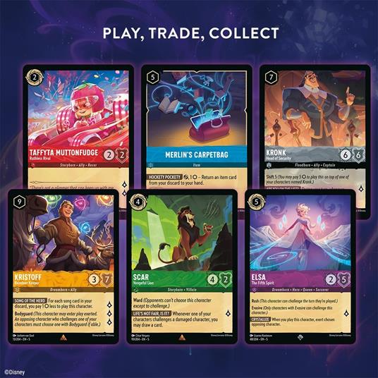 Ravensburger - Disney Lorcana TCG: Cieli Scintillanti, Starter Deck Smeraldo & Acciaio 60 Carte - 4