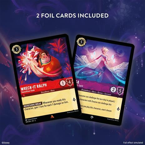 Ravensburger - Disney Lorcana TCG: Cieli Scintillanti, Starter Deck Ametista & Rubino 60 Carte, Carte da Gioco - 3