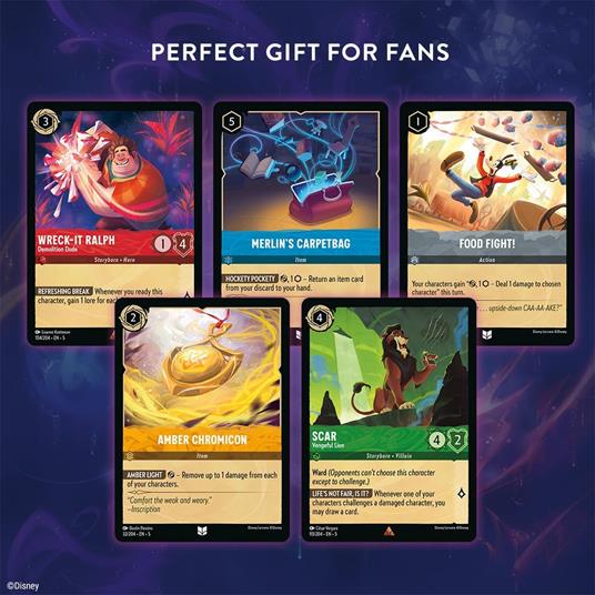 Ravensburger - Disney Lorcana TCG: Cieli Scintillanti, Starter Deck Ametista & Rubino 60 Carte, Carte da Gioco - 5