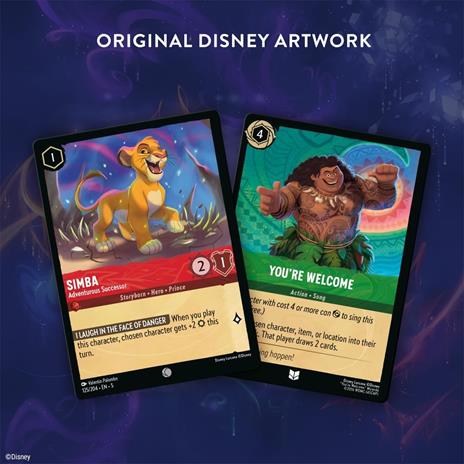 Ravensburger - Disney Lorcana TCG: Cieli Scintillanti, Starter Deck Ametista & Rubino 60 Carte, Carte da Gioco - 6