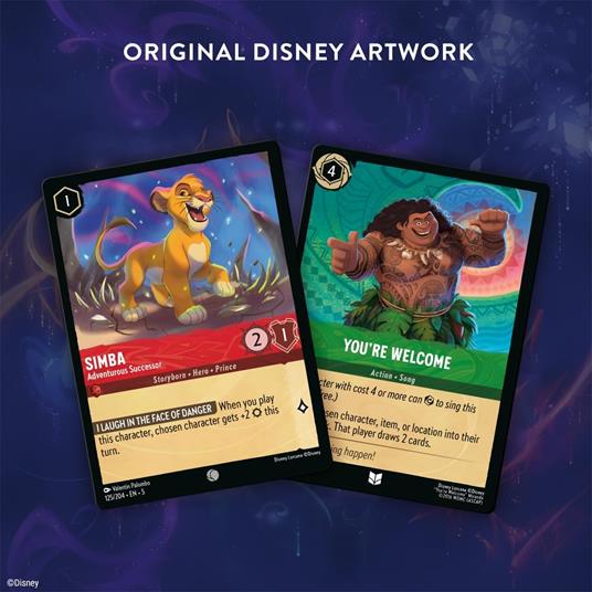 Ravensburger - Disney Lorcana TCG: Cieli Scintillanti, Starter Deck Ametista & Rubino 60 Carte, Carte da Gioco - 6