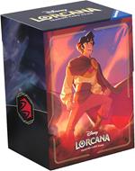 Ravensburger - Disney Lorcana TCG: Cieli Scintillanti, Aladdin Deck Box 80 Carte, Porta Mazzo di Carte da Gioco