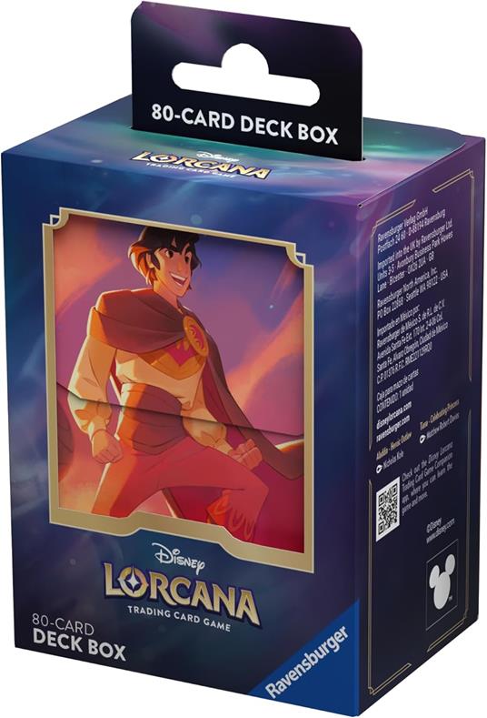 Ravensburger - Disney Lorcana TCG: Cieli Scintillanti, Aladdin Deck Box 80 Carte, Porta Mazzo di Carte da Gioco - 2