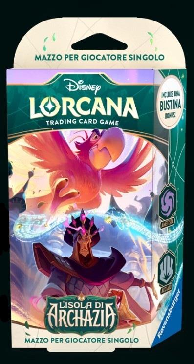 Ravensburger - Disney Lorcana TCG: Mazzo Archazias Island Ametista e Acciaio, Iago e Jafar