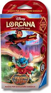 Giocattolo Disney Lorcana Single Starter Deck - Rubino e Acciaio Mulan & Stitch_ Set 8 IT Ravensburger