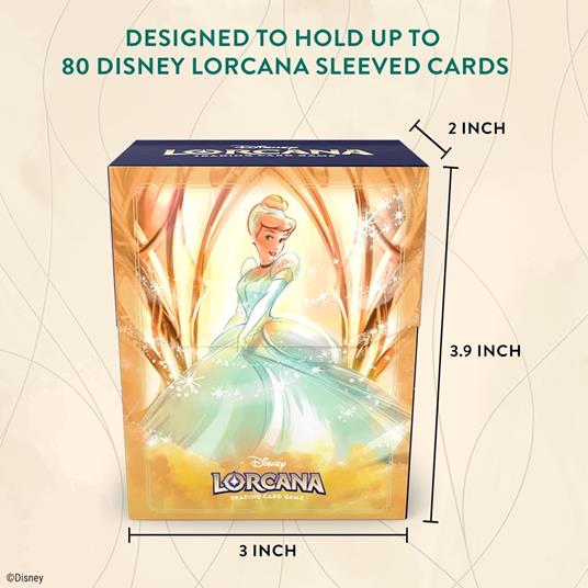 Disney Lorcana Deck Box Porta Mazzo per 80 Carte - Cenerentola - 3
